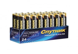 Элементы питания СПУТНИК LR03/4S PREMIUM ALKALINE