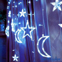 Электрическая гирлянда WINTER GLADE Электрическая гирлянда-занавес Winter Glade 123 лампы Холодный белый CC123