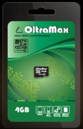 Карта памяти OLTRAMAX MicroSDHC 4GB Class4